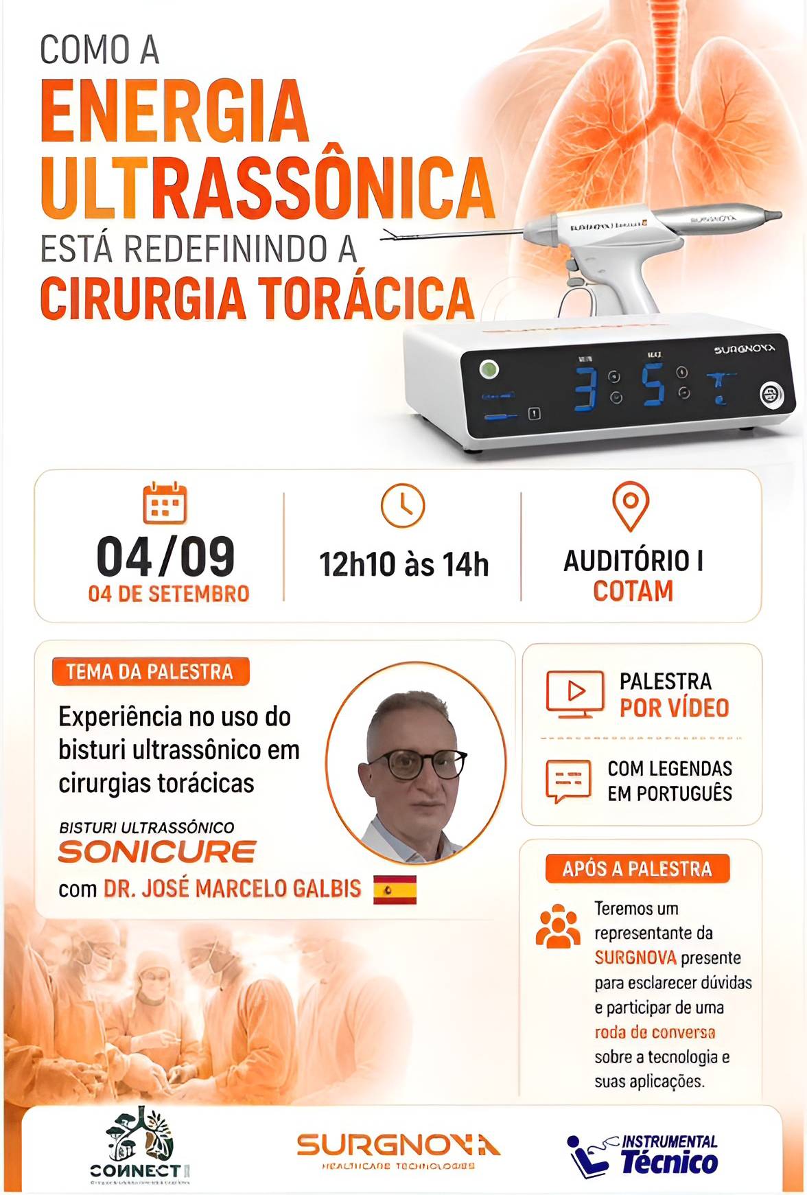 Conferencia Dr. José Marcelo Galbis - Experiencia en el uso del bisturí ultrasónico en cirugías torácicas